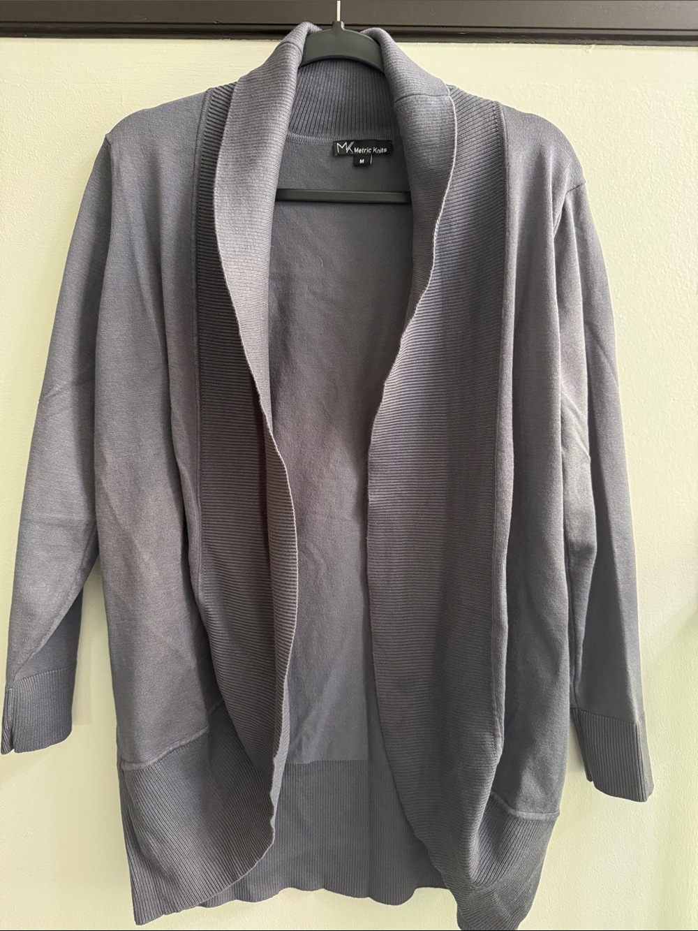 Open-Front Longline Cardigan Sweater - Gray